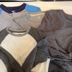 Kids' Gray and Blue Long Sleeve Tops
